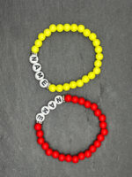 Perlenarmband mit Namen - personalisierbar in 4 Farben – Bild 2