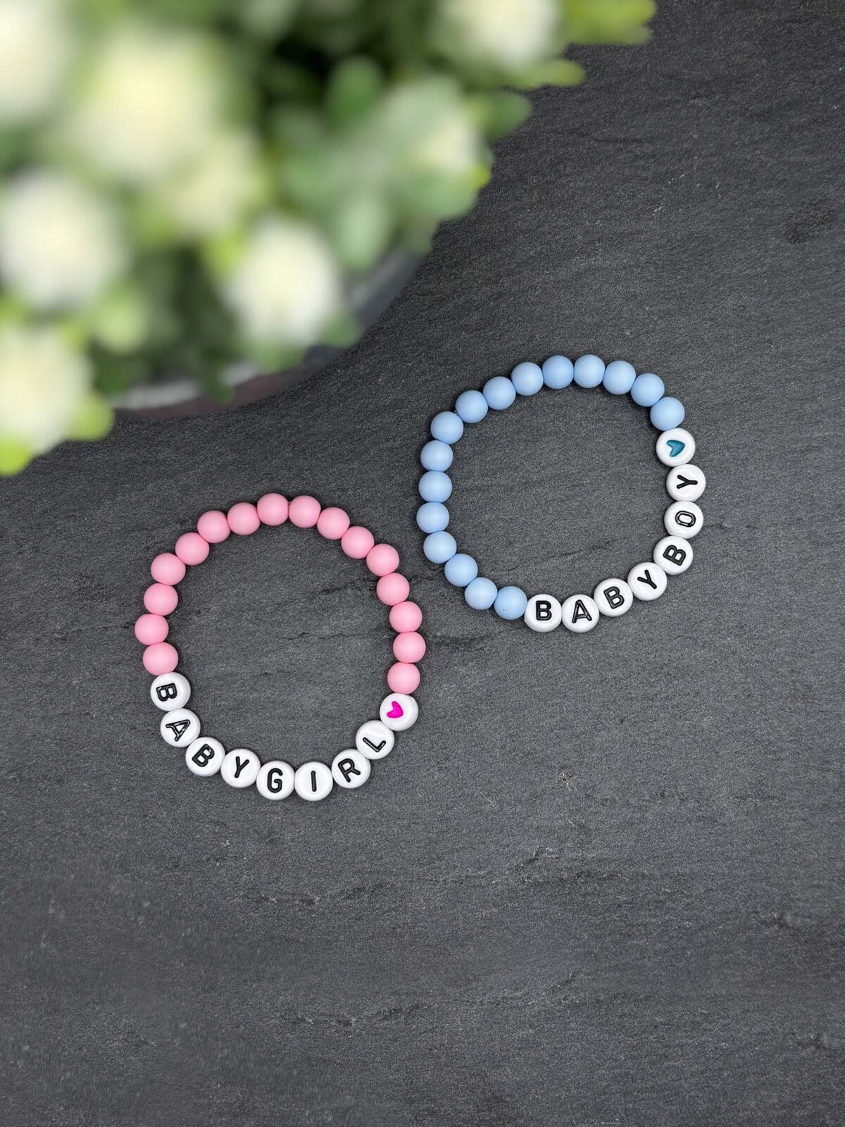 Geschenkidee Perlenarmband Babygirl oder Babyboy zur Geburt