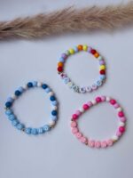 Personalisiertes Kinderarmband bunt für Kita und Vorschule