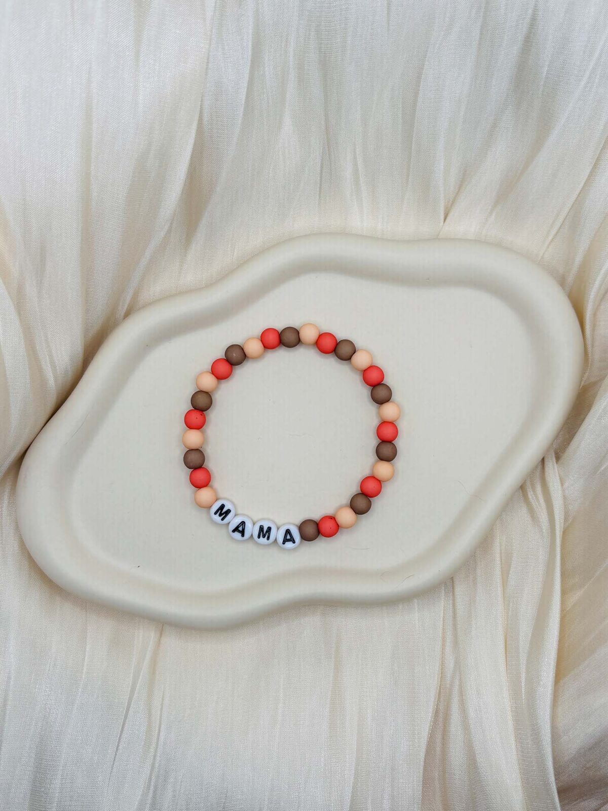 Geschenkidee MAMA Armband mit bunten Perlen