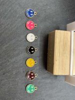 Smiley Ohrringe in knalligen Farben hängend & leicht – Bild 8