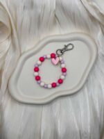 Handgemachter Perlen Schlüsselanhänger Armreif mit Herz