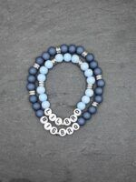 Geschwister Armband Set Big Bro Lil Bro in Blau für Brüder