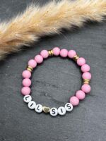 Kinderarmband Pink Perlen Armband Schwester Geschenk Idee
