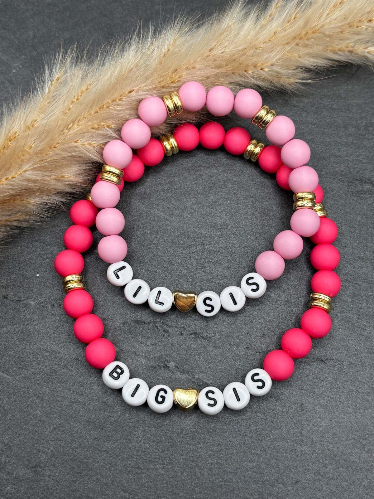 Big Sis Lil Sis Armband personalisiert Mädchen Freundschaft