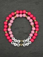 Familien Schmuck Armband Big und Lil Sis modern elastisch