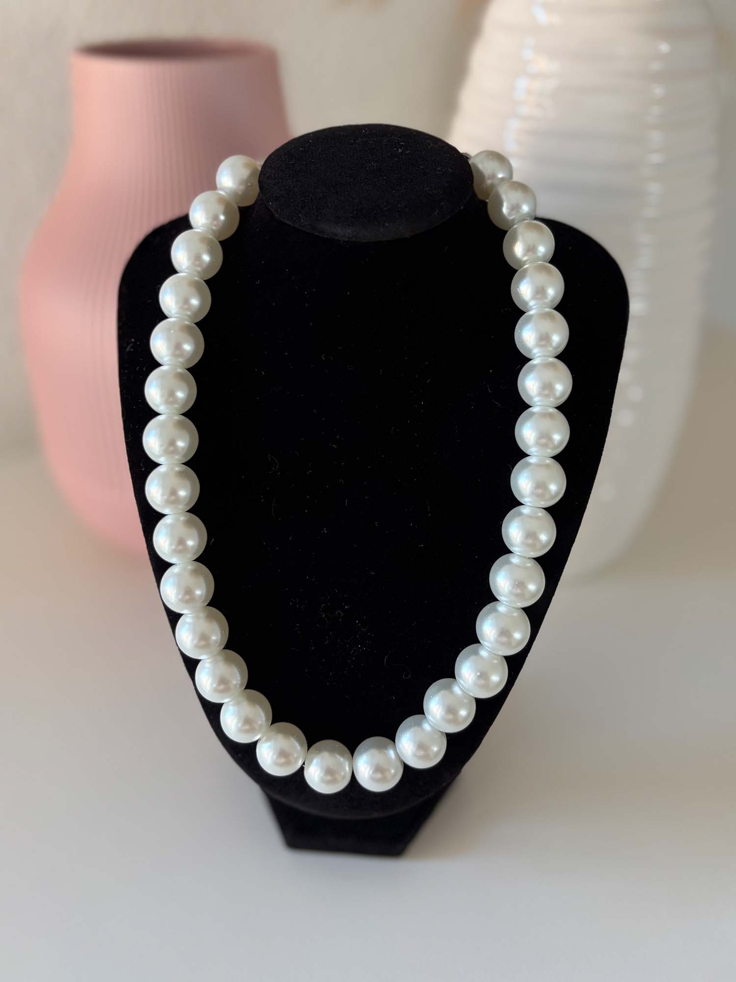 Klunker_Kette_Glaswachsperlen_Thumb Damen Perlenkette aus Glasperlen als eleganter Schmuck