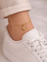 Fußkettchen Gold mit Seestern Anhänger Damen