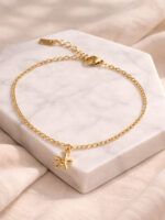 Fußkettchen Gold mit Seestern Anhänger Damen – Bild 2