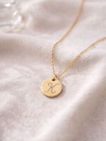 Goldene Personalisierte Initialen Kette graviert – Bild 6