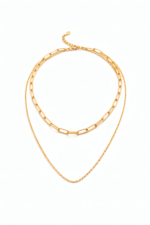 Mehrreihige Goldene Edelstahl Halskette Damen – Bild 6