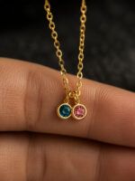 Geburtsstein Kette personalisiert mit 1–4 Geburtssteinen – Bild 5