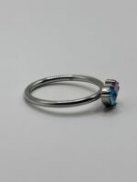Geburtsstein Ring Silber mit 2 Steinen in Herzform – Bild 10