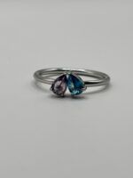 Geburtsstein Ring Silber mit 2 Steinen in Herzform – Bild 6