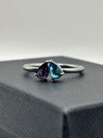 Geburtsstein Ring Silber mit 2 Steinen in Herzform – Bild 8