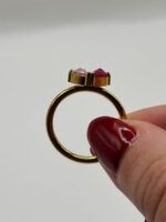 Geburtsstein Ring Gold mit 2 Steinen in Herzform – Bild 6